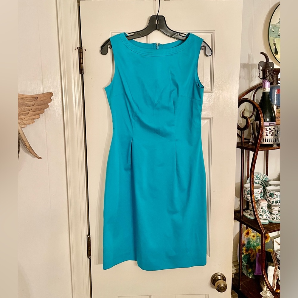Tahari Turquoise Sheath Dress